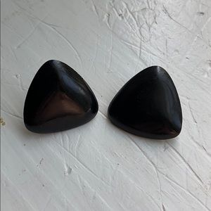 (CLOSET CLOSING FINAL SALE) Unique Vintage Rounded Triangle Clip-On Earrings